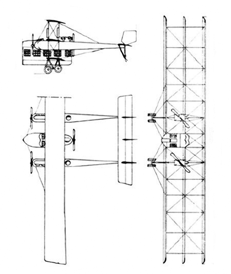 Caproni Ca.48 avión de pasajeros triplano